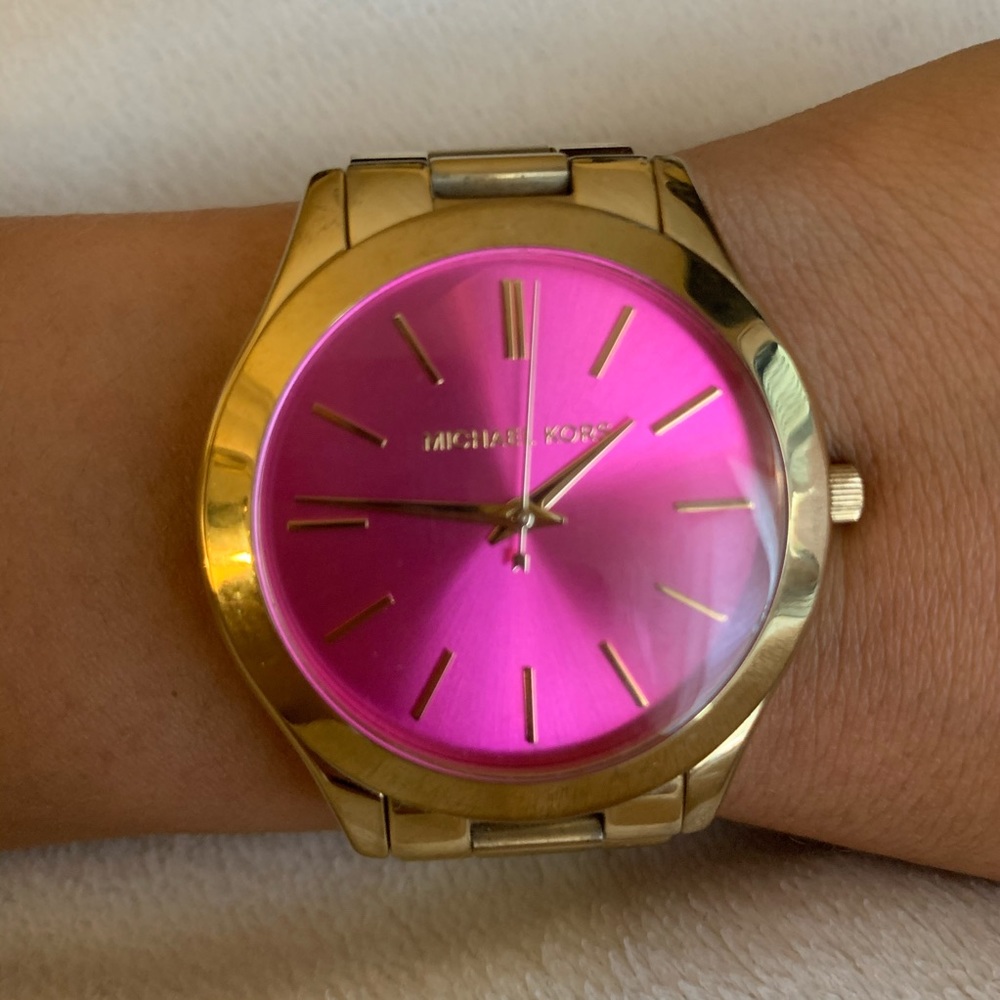 Michael Kors Pink and Gold Watch - Picture 4 of 4